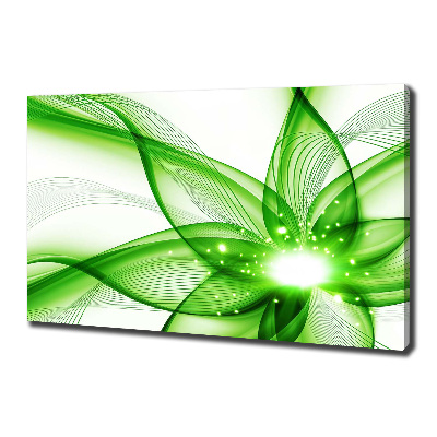 Tableau photo sur toile Abstraction Fleur verte