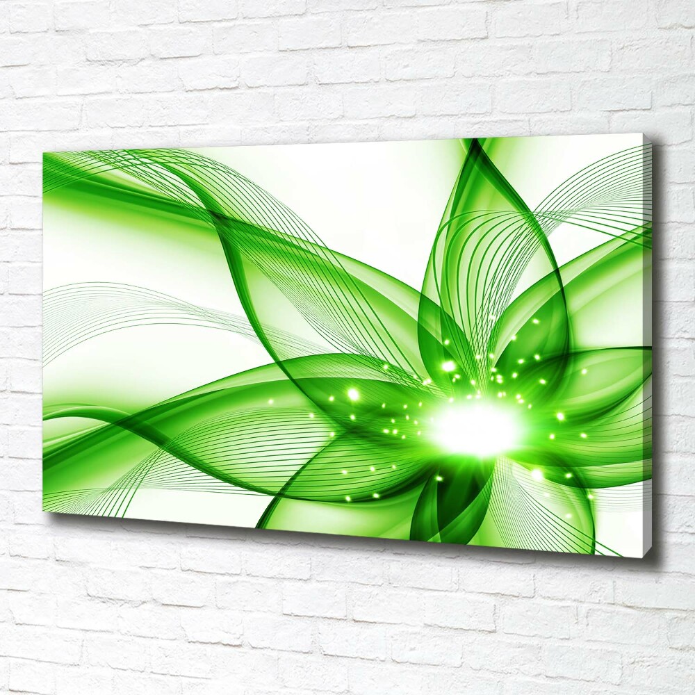 Tableau photo sur toile Abstraction Fleur verte