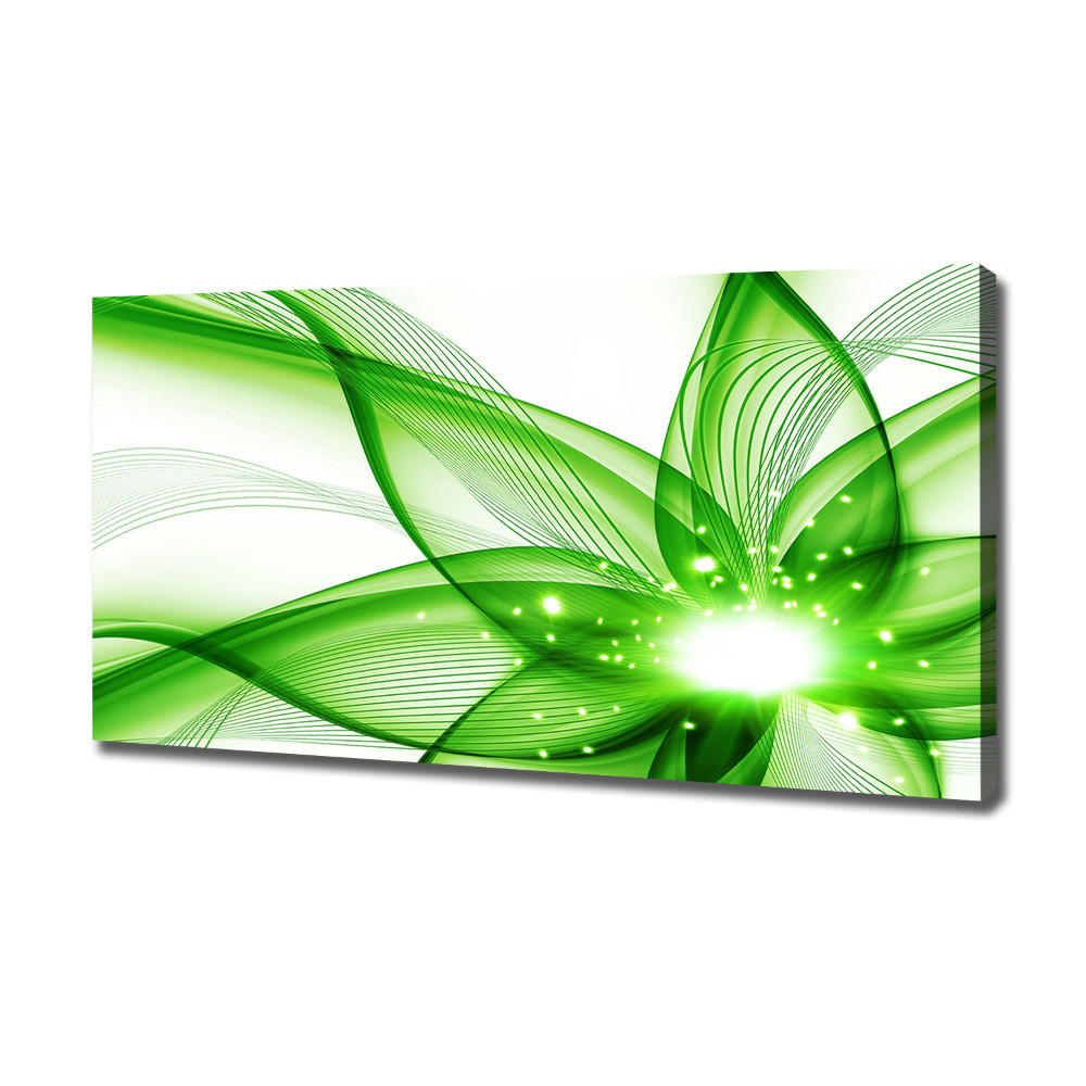 Tableau photo sur toile Abstraction Fleur verte