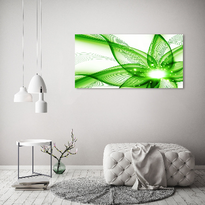 Tableau photo sur toile Abstraction Fleur verte