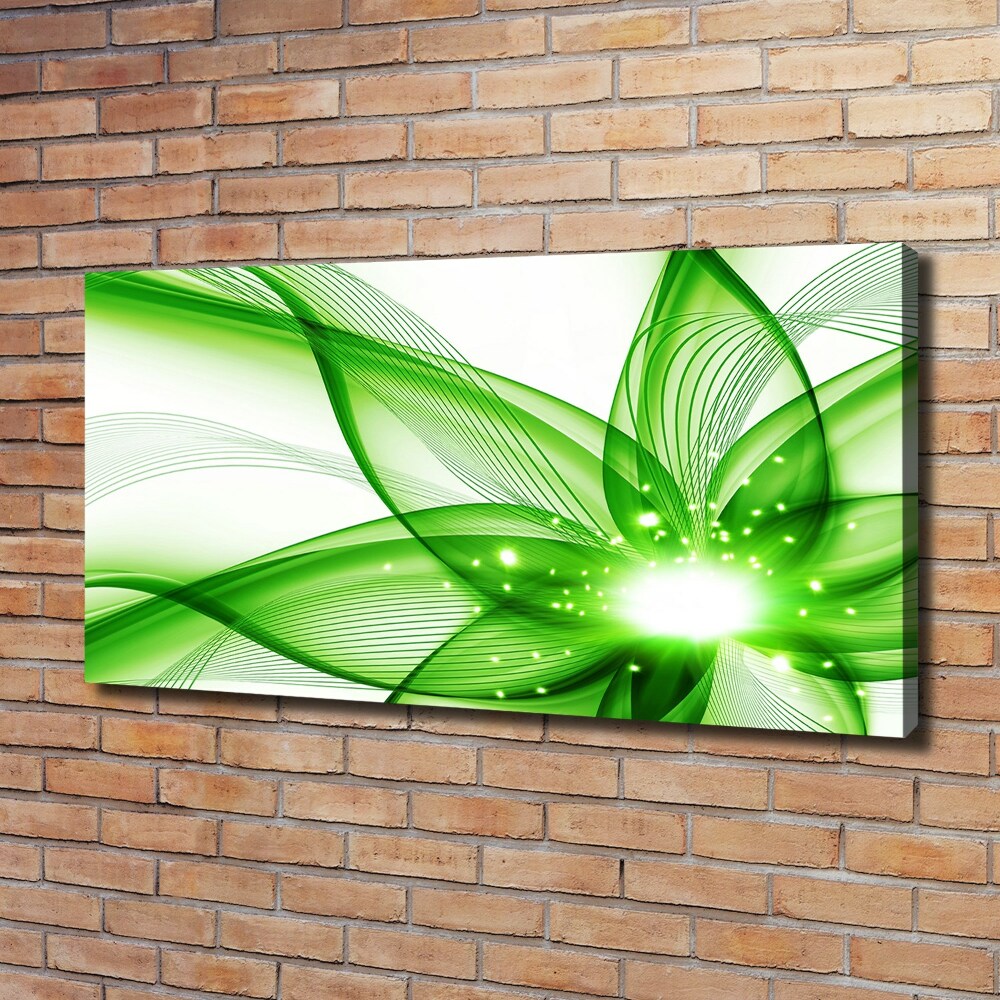 Tableau photo sur toile Abstraction Fleur verte