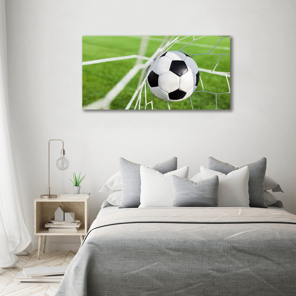 Tableau photo sur toile Le ballon dans les grilles