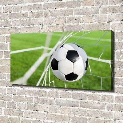 Tableau photo sur toile Le ballon dans les grilles