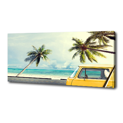 Tableau mural sur toile Fourgon de plage