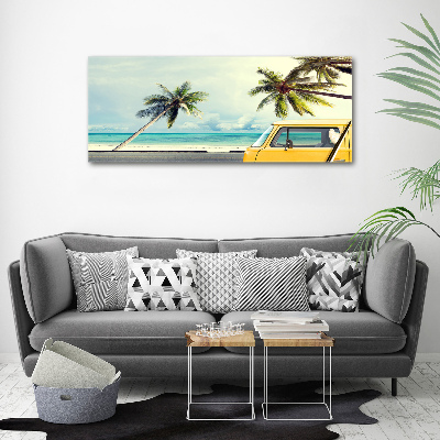 Tableau mural sur toile Fourgon de plage