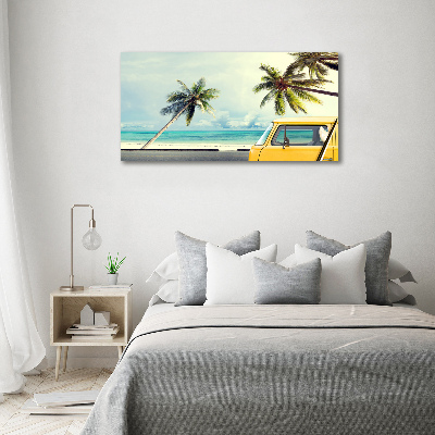 Tableau mural sur toile Fourgon de plage