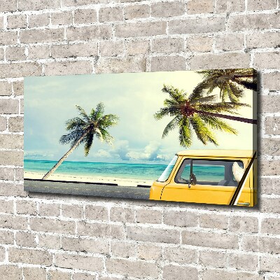 Tableau mural sur toile Fourgon de plage