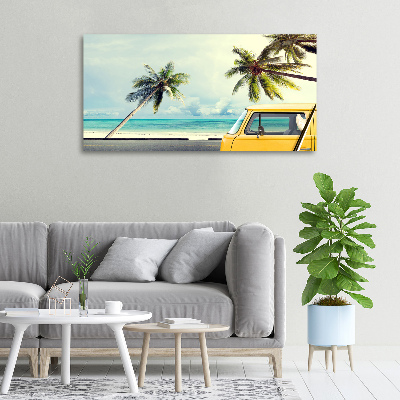 Tableau mural sur toile Fourgon de plage