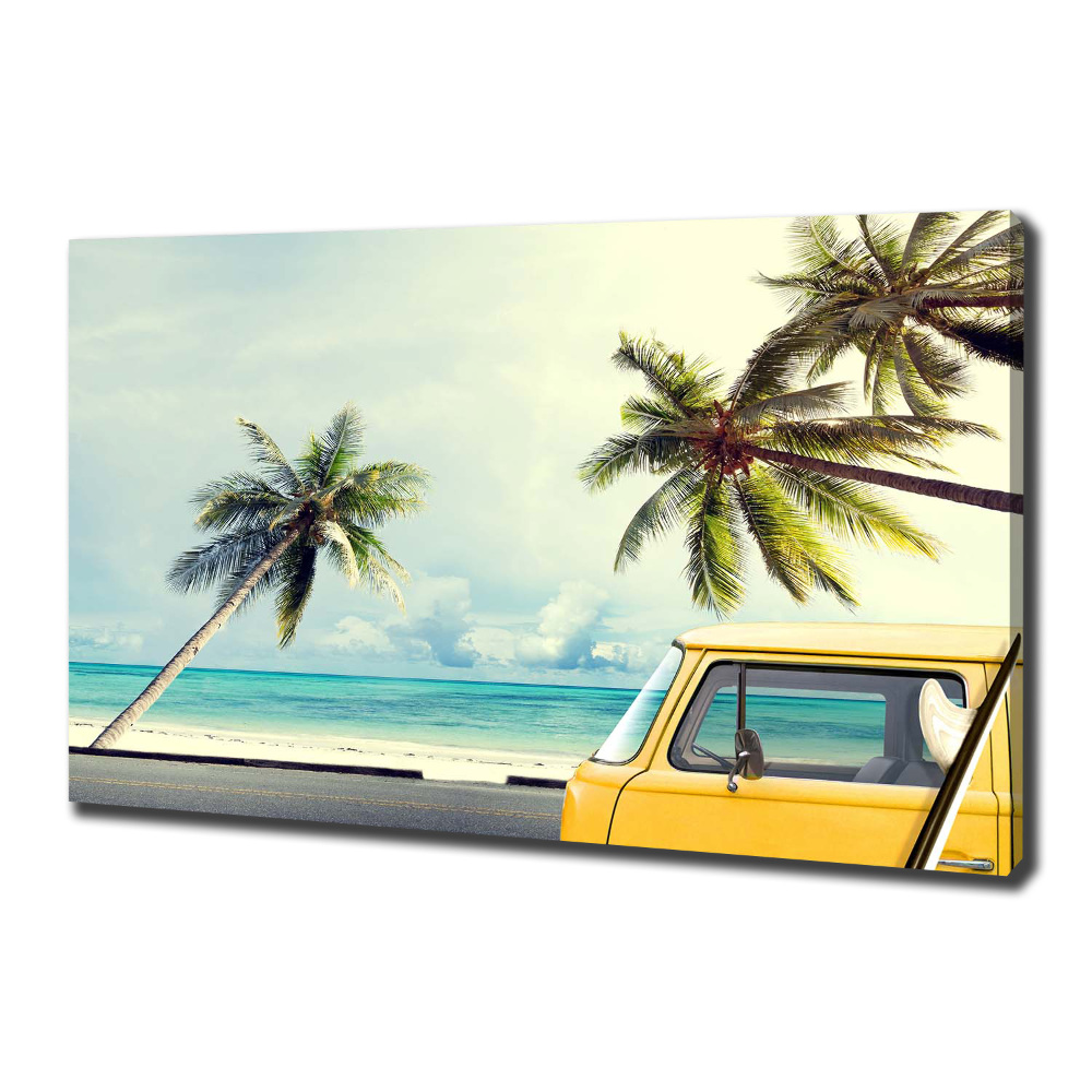 Tableau mural sur toile Fourgon de plage