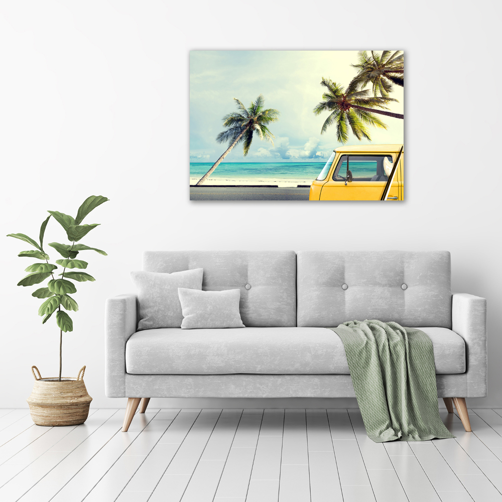 Tableau mural sur toile Fourgon de plage