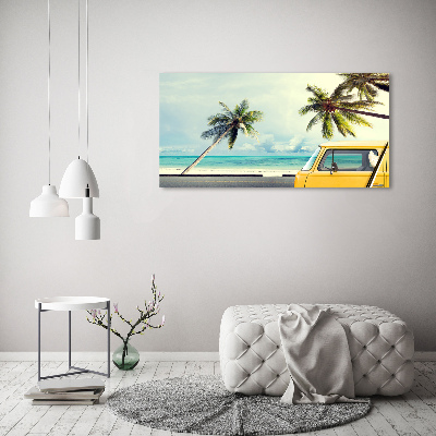 Tableau mural sur toile Fourgon de plage