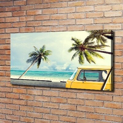 Tableau mural sur toile Fourgon de plage