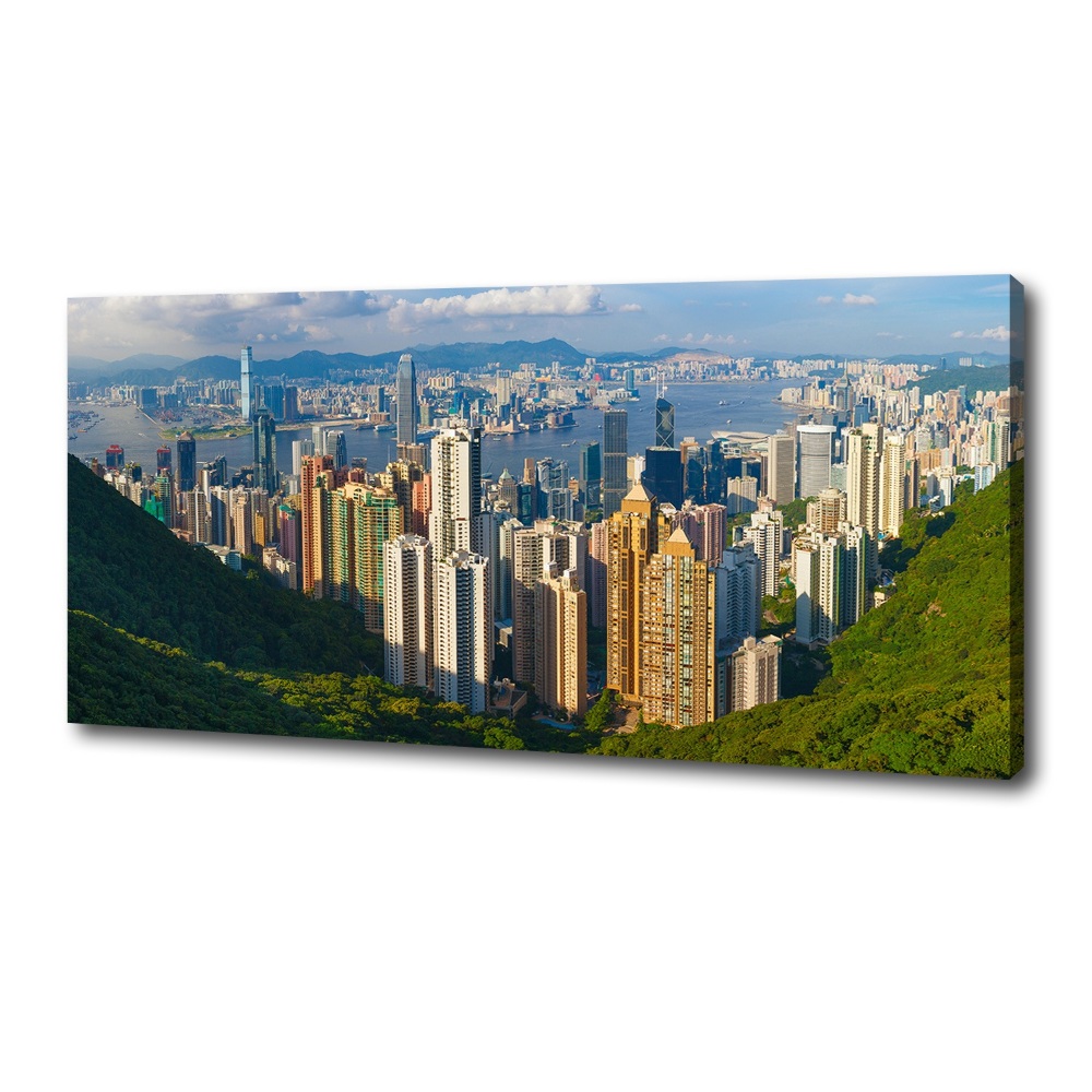 Tableau toile imprimée Ligne d'horizon de Hong Kong