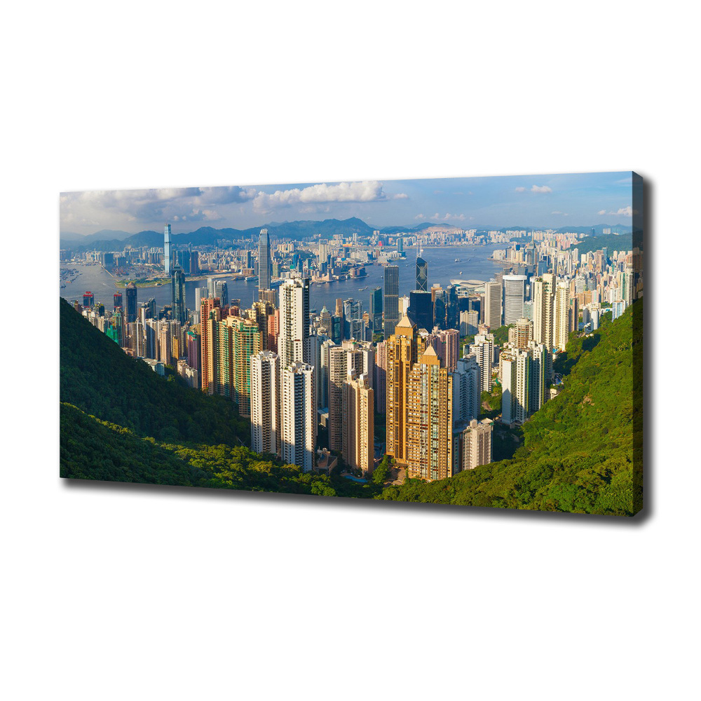 Tableau toile imprimée Ligne d'horizon de Hong Kong