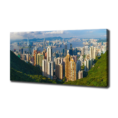 Tableau toile imprimée Ligne d'horizon de Hong Kong