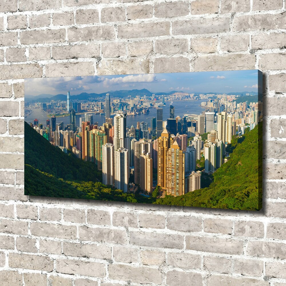 Tableau toile imprimée Ligne d'horizon de Hong Kong