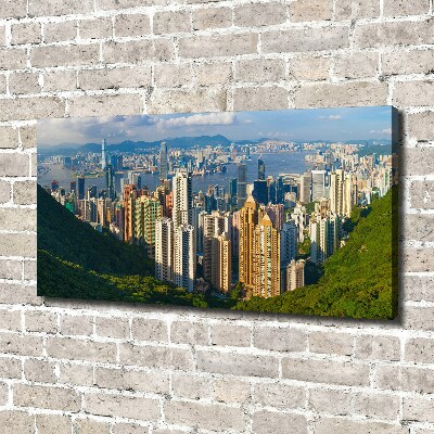 Tableau toile imprimée Ligne d'horizon de Hong Kong