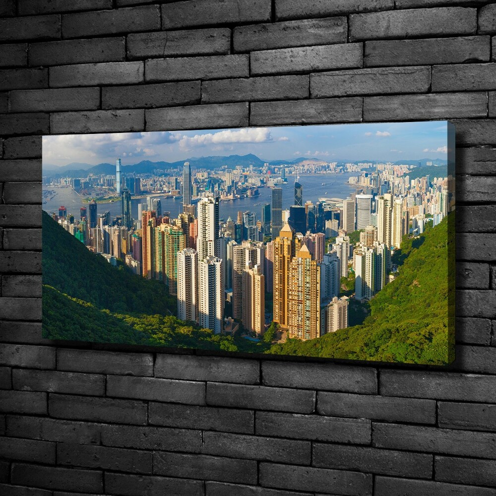 Tableau toile imprimée Ligne d'horizon de Hong Kong