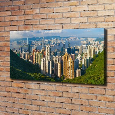 Tableau toile imprimée Ligne d'horizon de Hong Kong