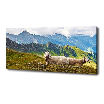 Tableau toile imprimée Mouton dans les Alpes