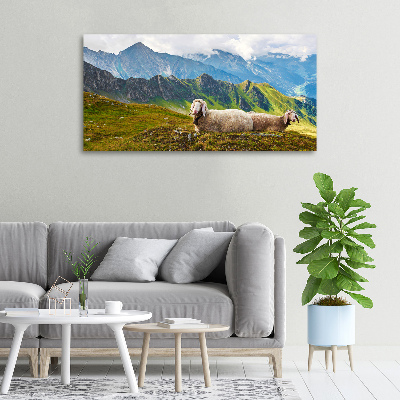 Tableau toile imprimée Mouton dans les Alpes