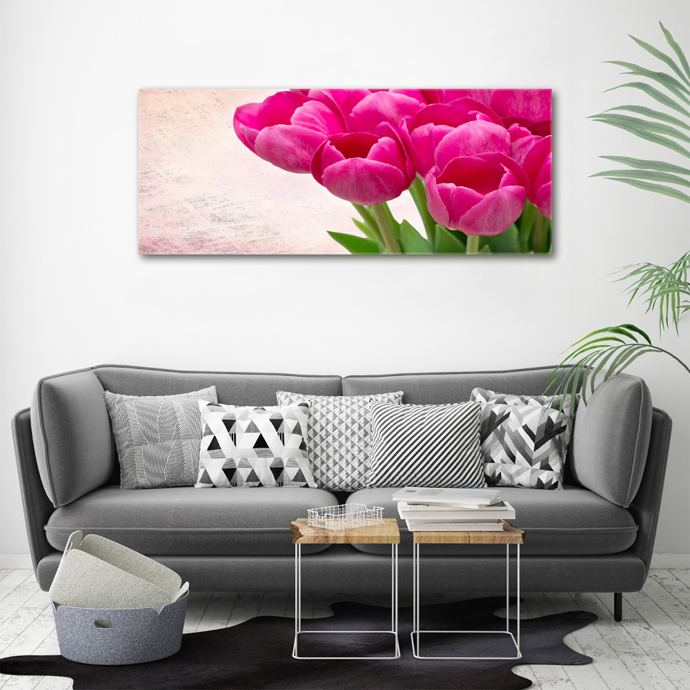 Tableau imprimé sur toile Tulipes roses