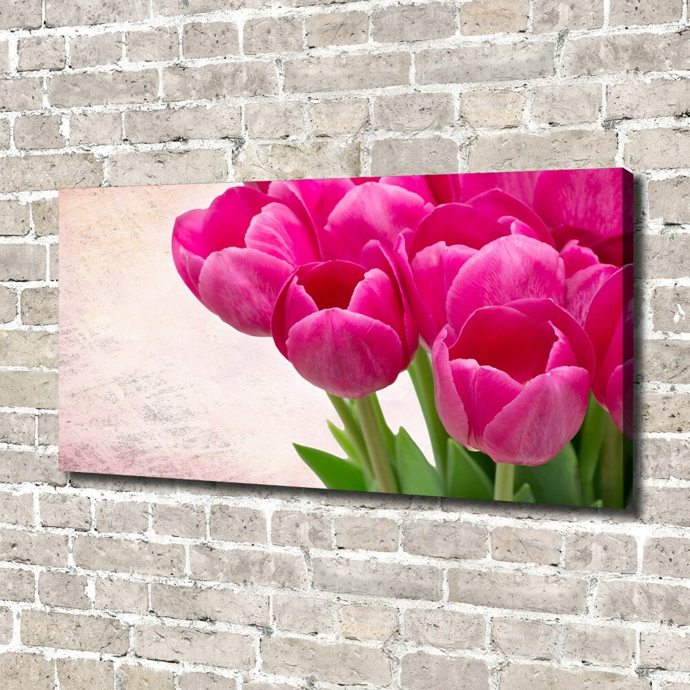 Tableau imprimé sur toile Tulipes roses