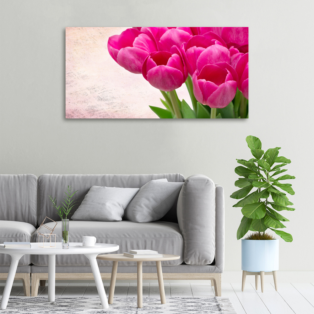 Tableau imprimé sur toile Tulipes roses