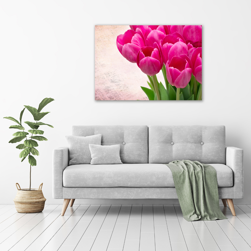 Tableau imprimé sur toile Tulipes roses