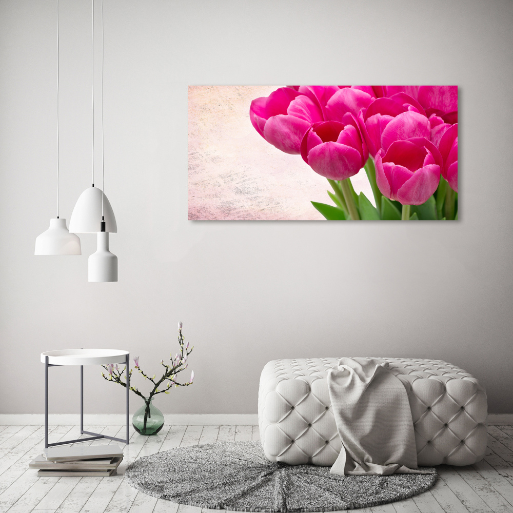 Tableau imprimé sur toile Tulipes roses