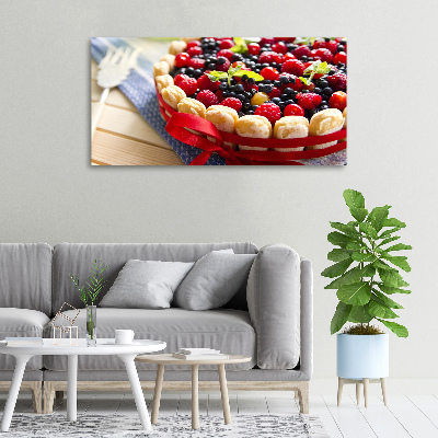 Tableau toile imprimée Gâteau aux fruits de la forêt