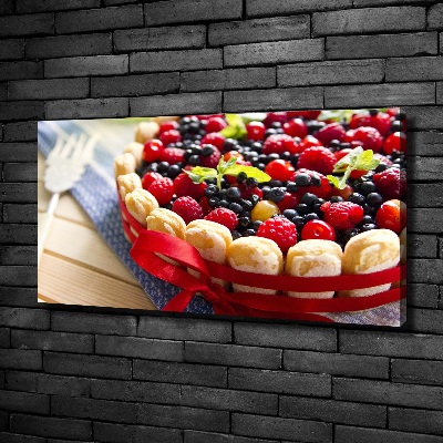 Tableau toile imprimée Gâteau aux fruits de la forêt