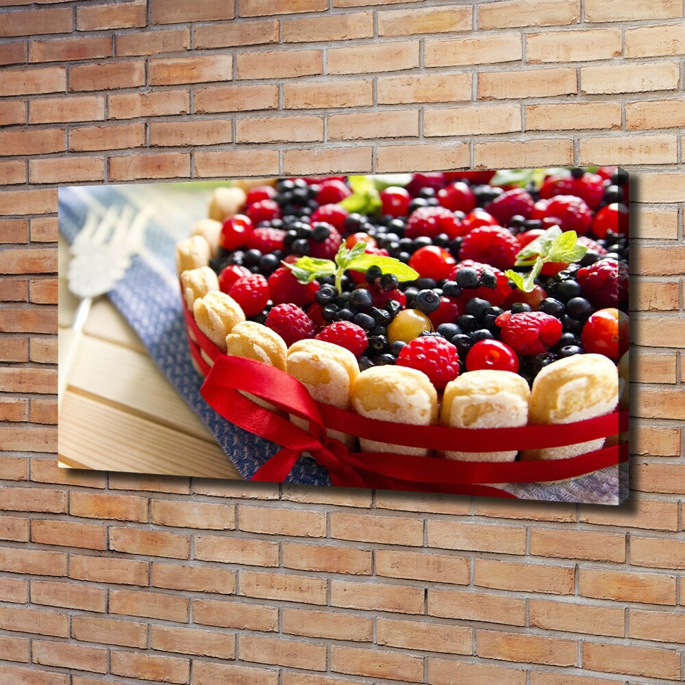 Tableau toile imprimée Gâteau aux fruits de la forêt