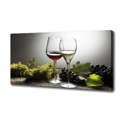 Tableau sur toile Vin et raisins