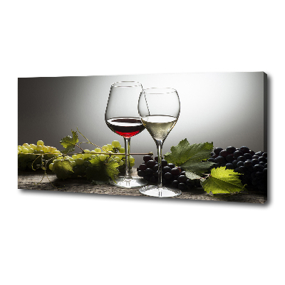 Tableau sur toile Vin et raisins