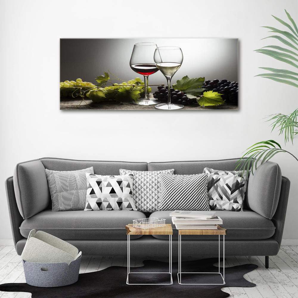 Tableau sur toile Vin et raisins