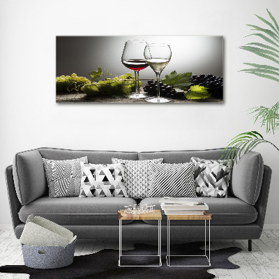 Tableau sur toile Vin et raisins