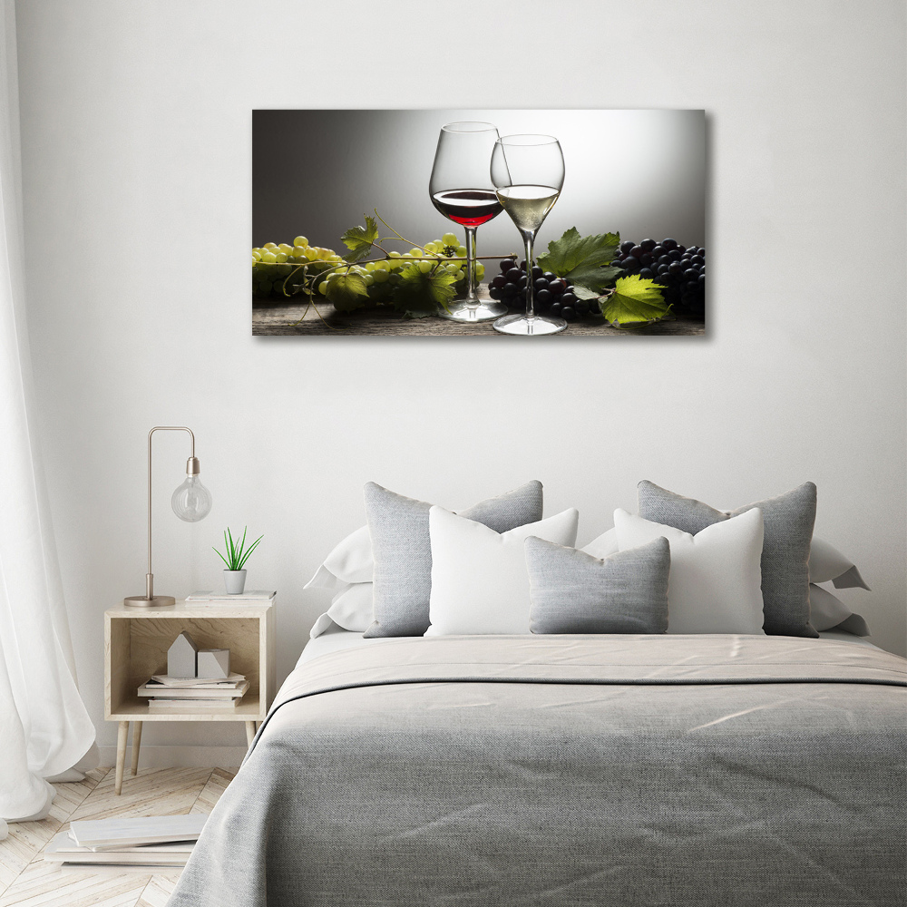 Tableau sur toile Vin et raisins