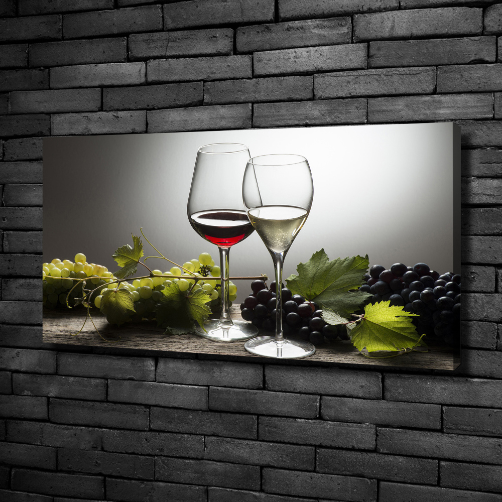 Tableau sur toile Vin et raisins