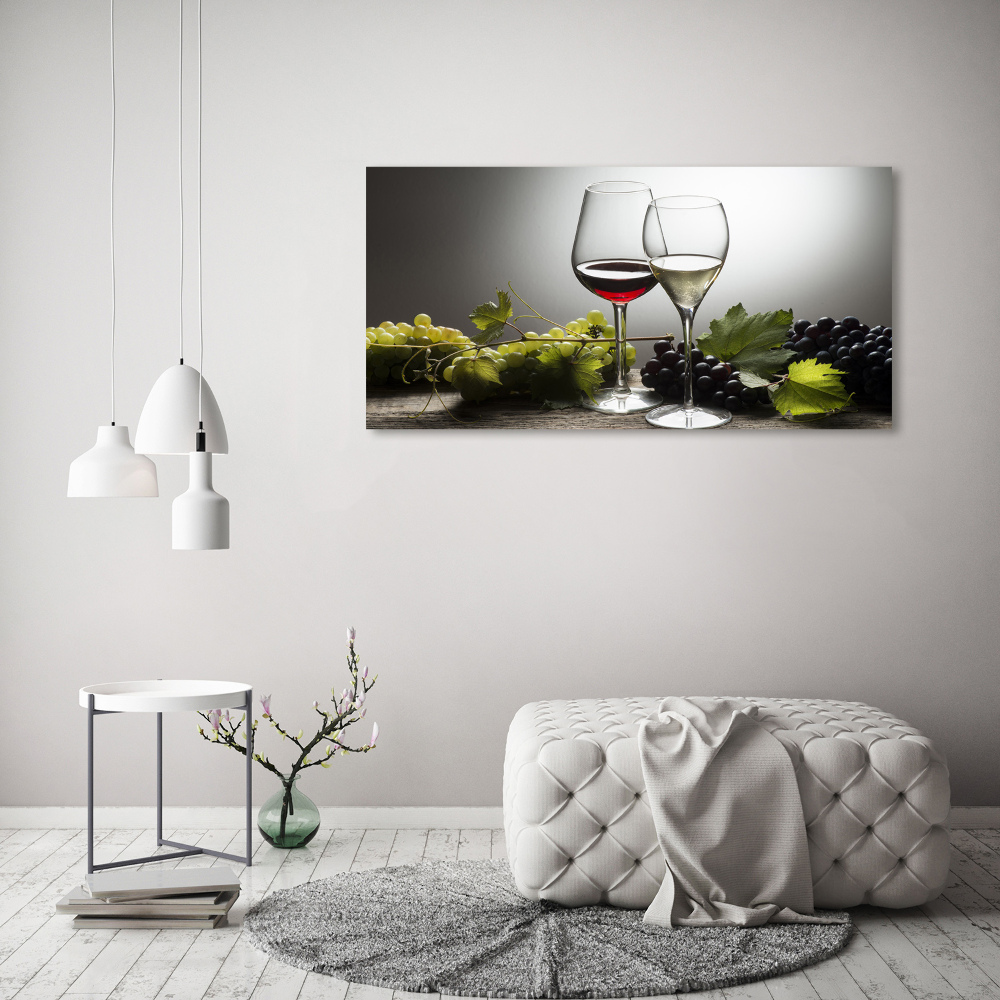 Tableau sur toile Vin et raisins