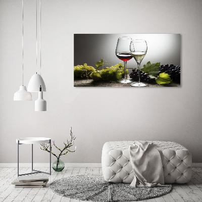 Tableau sur toile Vin et raisins