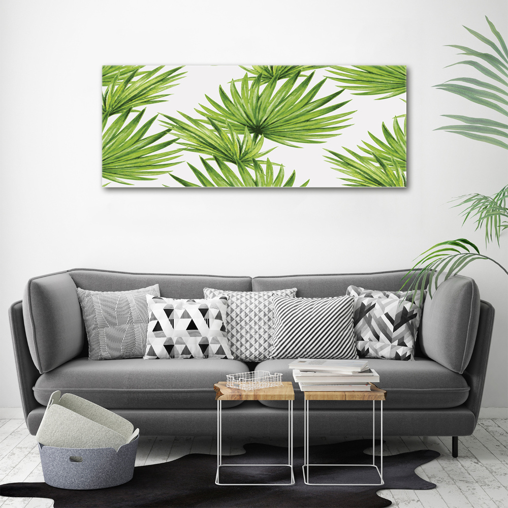 Tableau mural sur toile Feuilles tropicales éventail