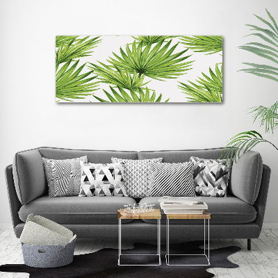 Tableau mural sur toile Feuilles tropicales éventail