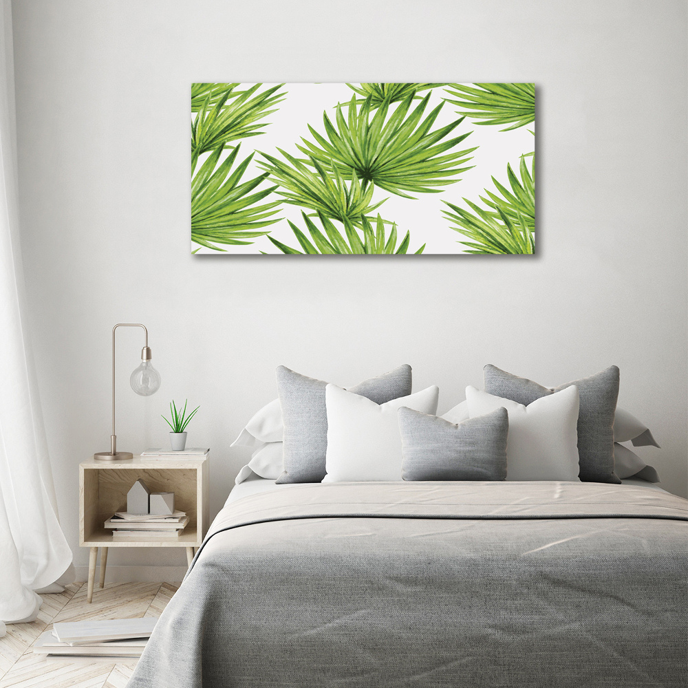 Tableau mural sur toile Feuilles tropicales éventail