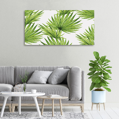 Tableau mural sur toile Feuilles tropicales éventail