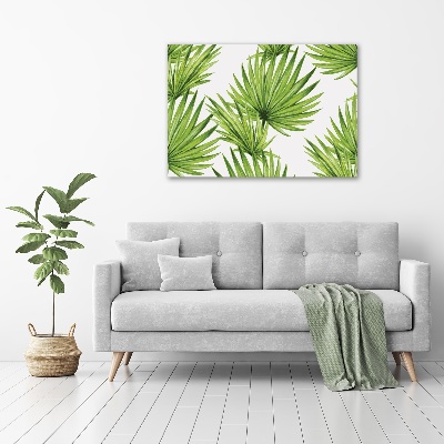 Tableau mural sur toile Feuilles tropicales éventail