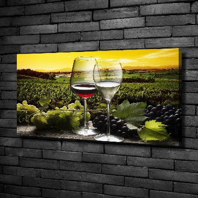 Tableau toile imprimée Vin et raisins