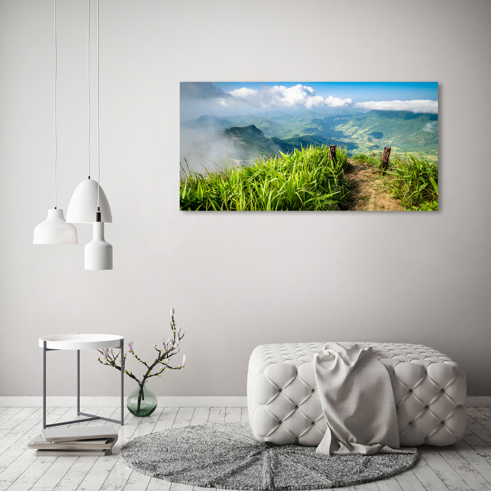 Tableau mural sur toile Sentier au sommet