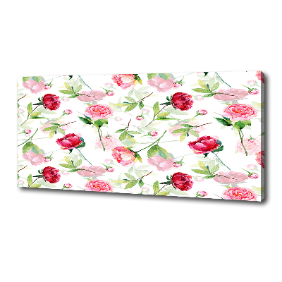 Tableau imprimé sur toile Pivoines roses