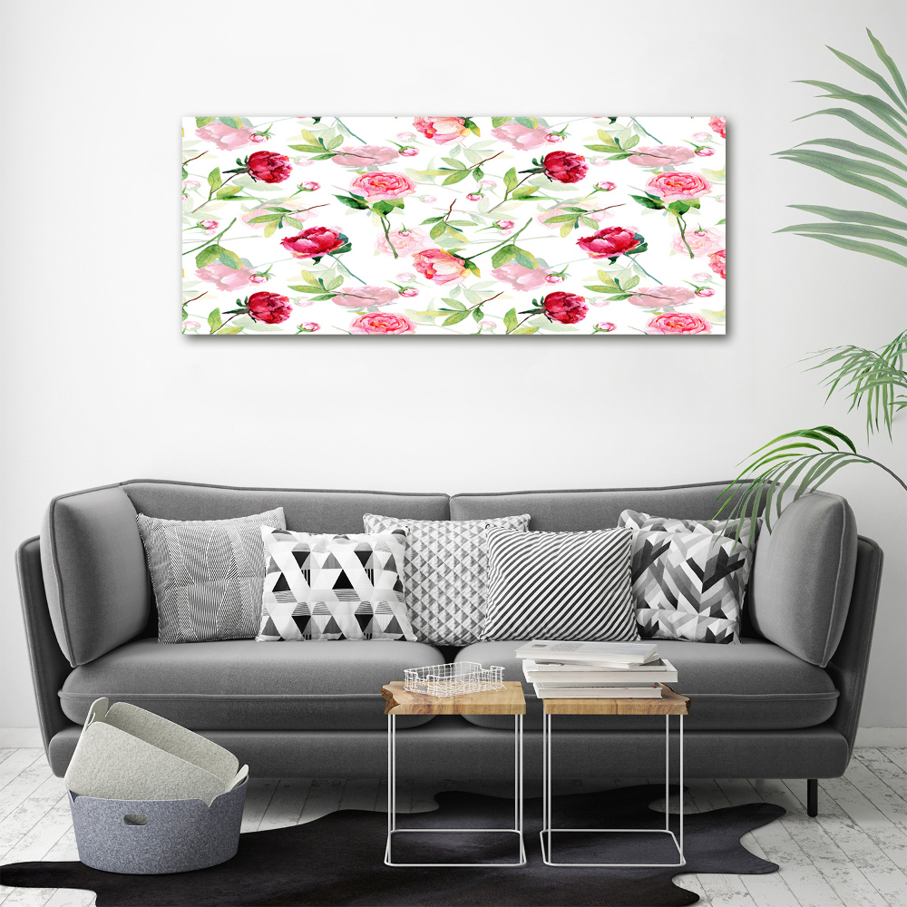 Tableau imprimé sur toile Pivoines roses